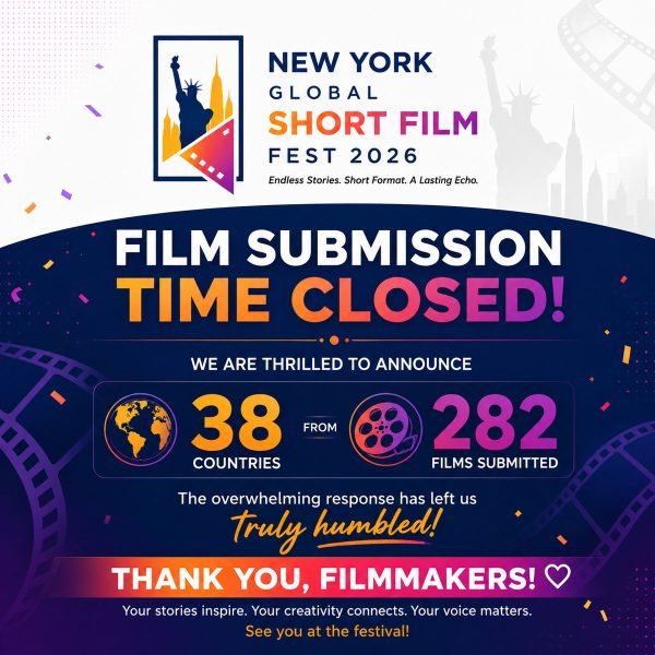 New York Global Short Film Fest 2026 Receives 282 Films from 38 Countries